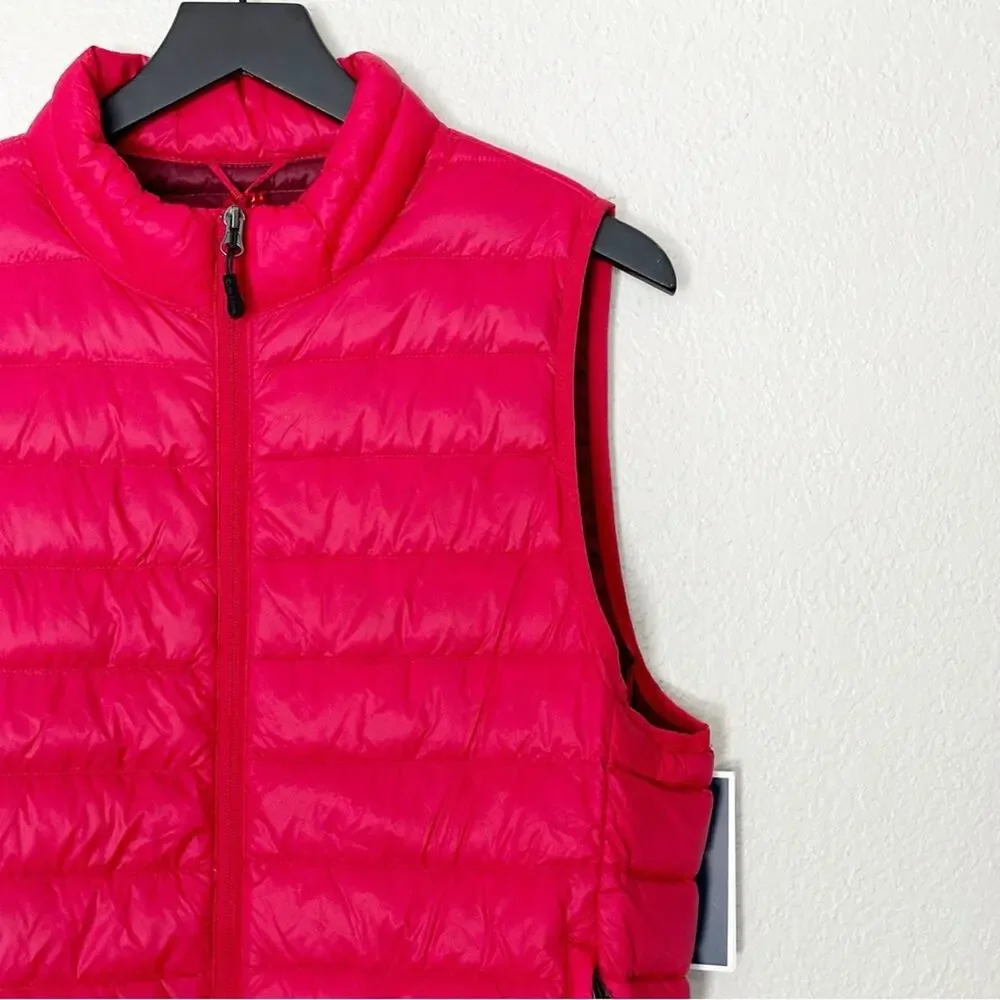 Club Room Performance Men's Quilted Packable Puffer Vest Down Red Size Small NEW